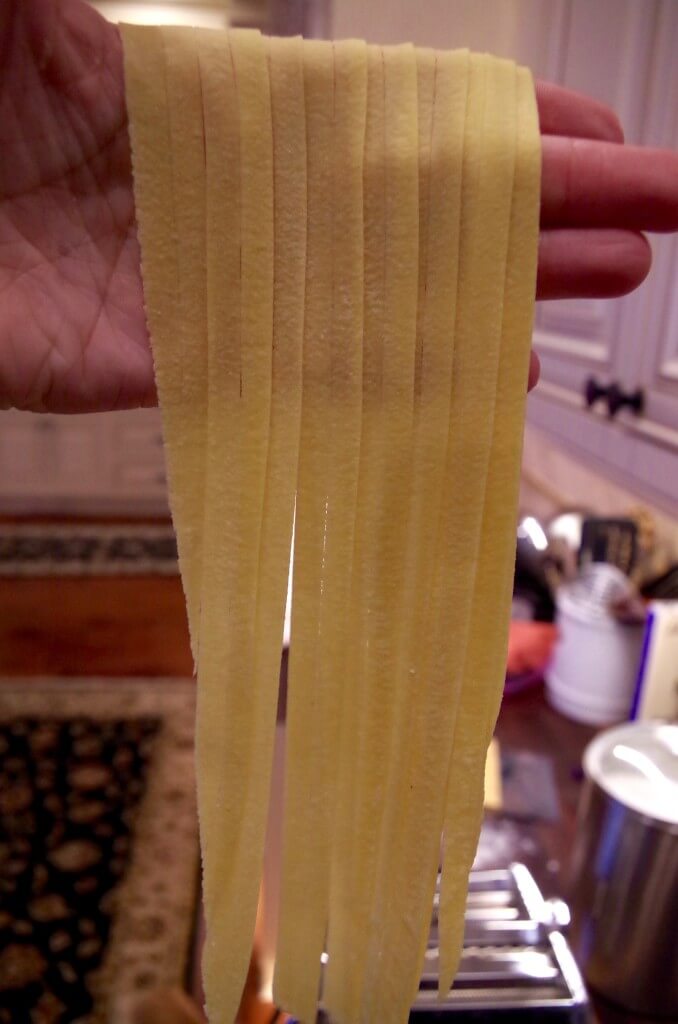 making homemade pasta