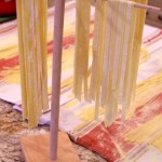 drying homemade pasta