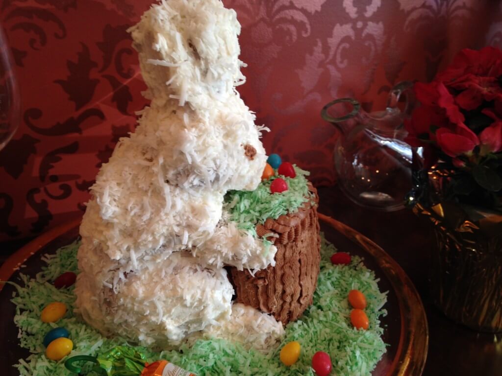 Coconut easter bunny cake
