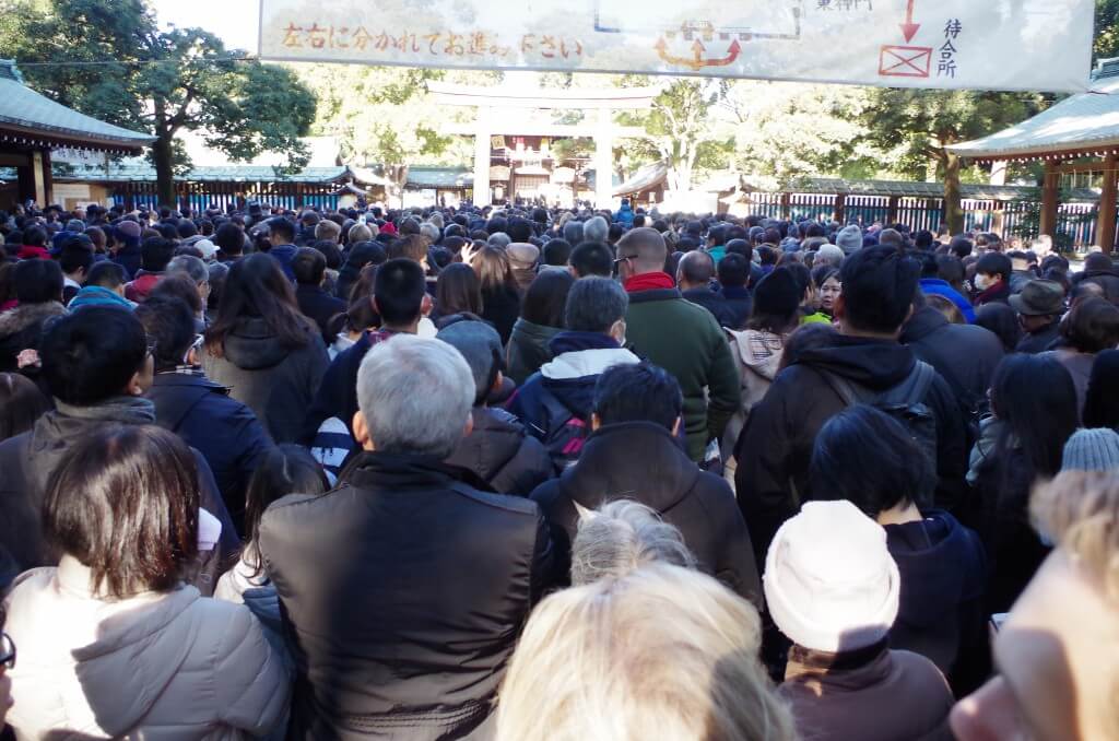 Crowds of the Meiji Shrine