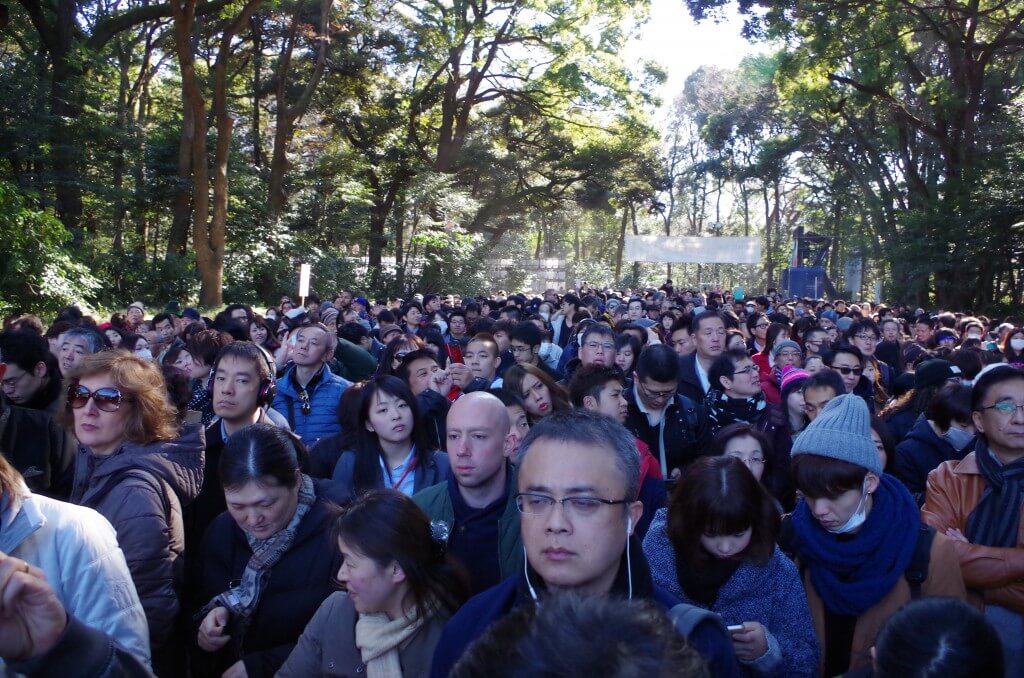 Crowds of the Meiji Shrine