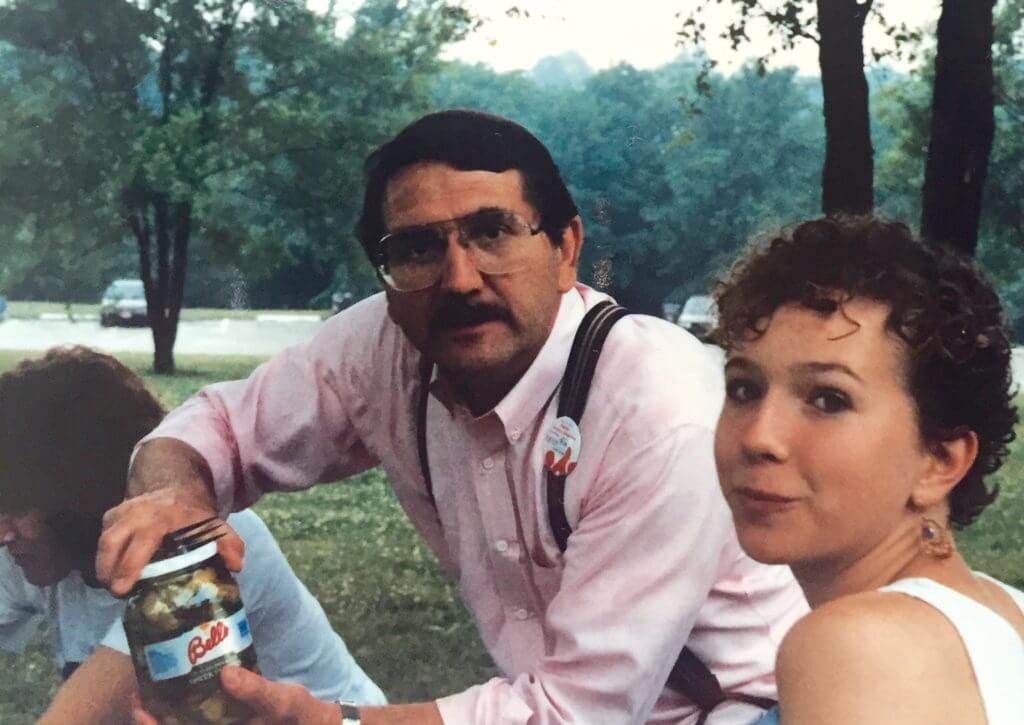Dad and I at a 1980s picnic