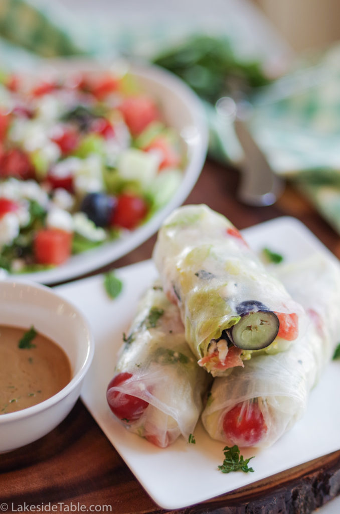 For a real twist on your salad, make a rollup by wrapping it in rice paper. Fun & Easy! | www.lakesidetable.com