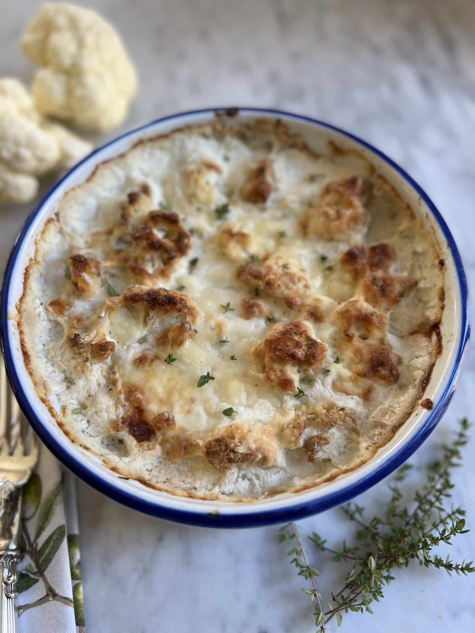 Cauliflower Gratin Recipe Easy Keto Side Dish Lakeside Table