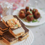plate of pimento cheese sandwiches