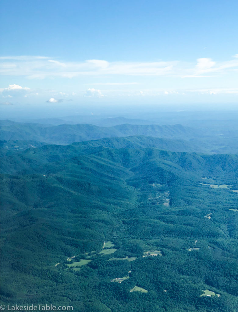 View from the Cirrus foothills of the Smokey Mountains outside Knoxville
