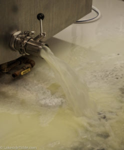 Marcoot Creamery - whey gushing out of spicket 