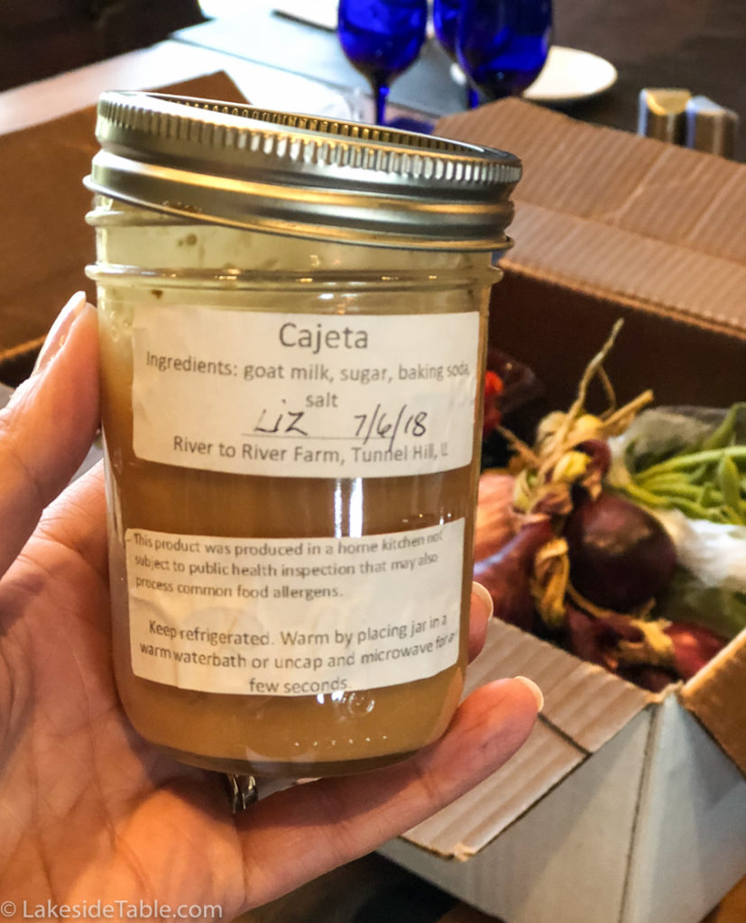 close up of a jar of caramel made with goat's milk called cajeta from LEAF Little Egypt Alliance of Farmers