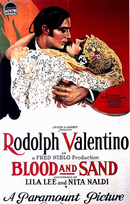 Blood and Sand Movie Poster circa 1922