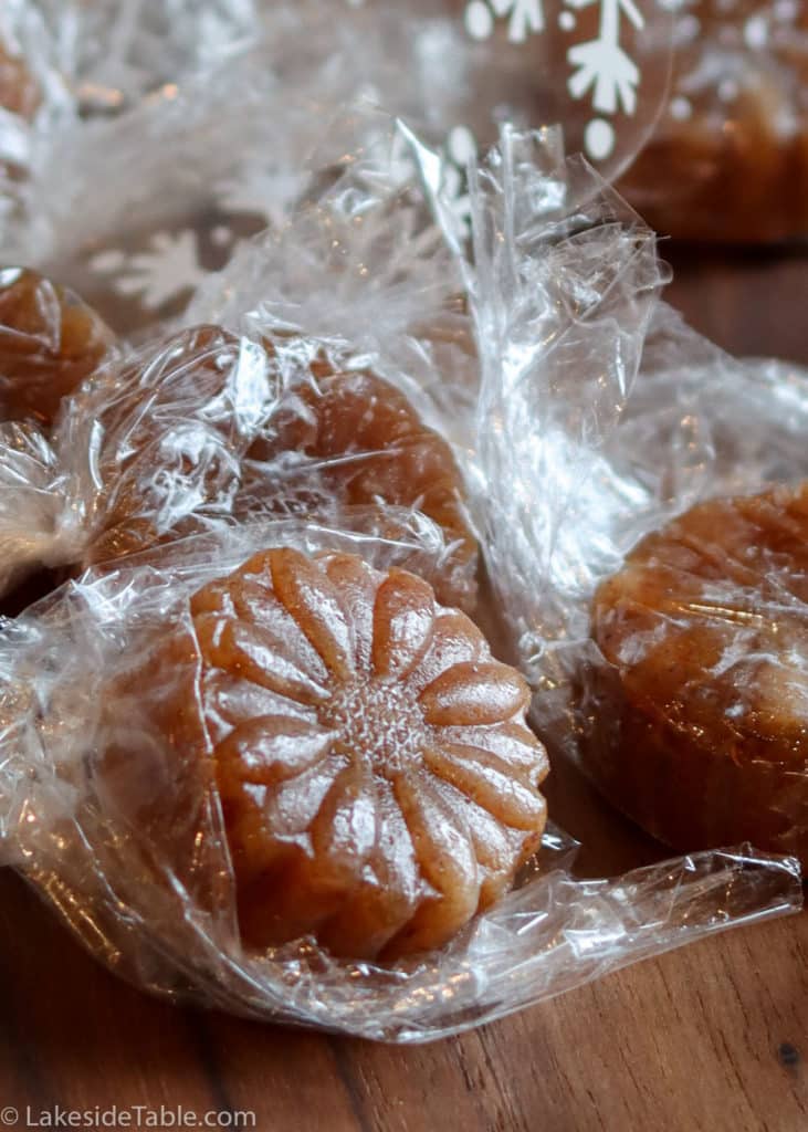 Persimmon Candy is a gluten free, chewy, sweet, rich caramel.