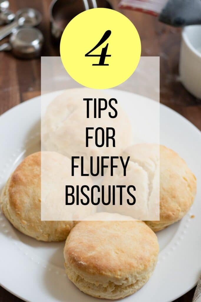 Old Fashioned Fluffy Homemade Biscuits PLUS 4 Awesome TIPS that will guarantee yours turn out Perfect every single time!  This is a "must have" recipe for brunch, eggs benedicts, real country breakfasts, or for meal prepping a make ahead breakfast biscuit sandwich.  Super YUM! 