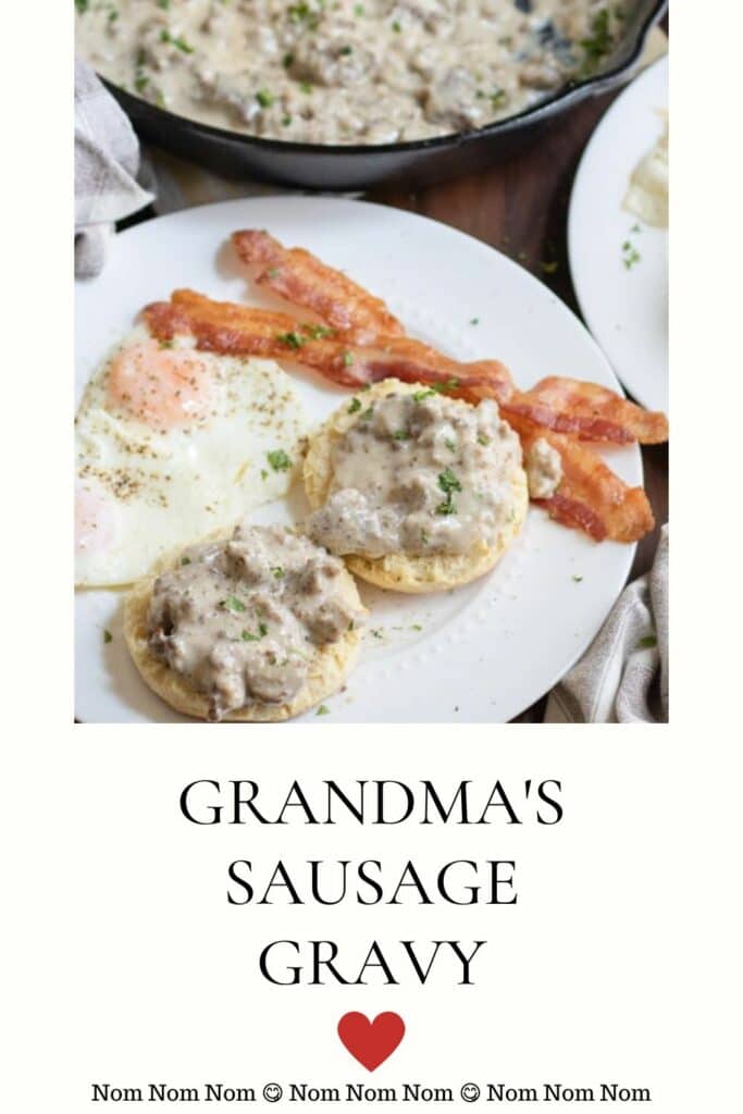 FREE grocery list download will make shopping a breeze! Lazy day holiday breakfasts don't get much better than homemade biscuits and gravy! Surprise mom or dad with breakfast in bed or (even better) a late brunch with an easy sausage gravy that's rich and creamy.