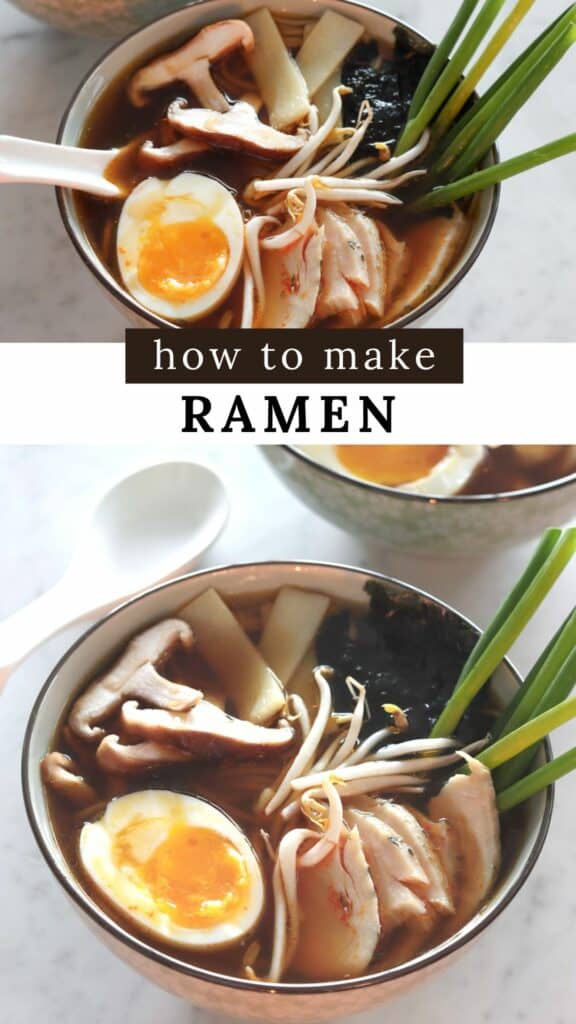 How to Make RAMEN! This is an easy step by step recipe that gives you an healthy authentic ramen soup to warm you up on cold rainy days.  Perfect for easy weeknight dinners and healthy lunches.