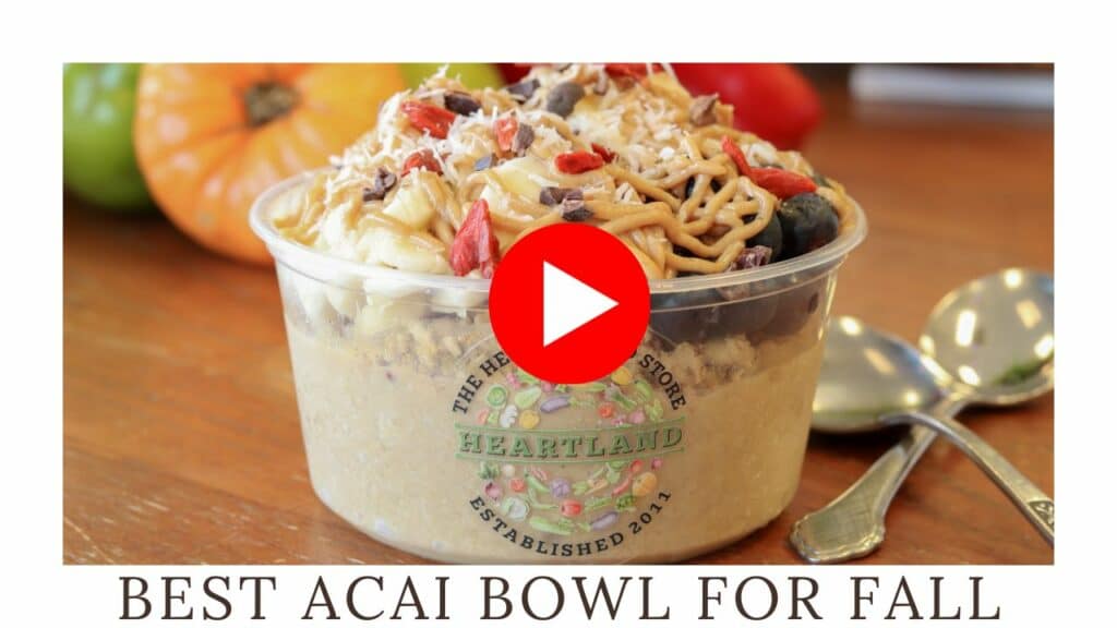 YouTube video for How to make an acai bowl for fall pumpkin berry flavor
