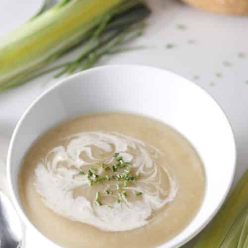 leek or onion and potato soup Potage Parmentier