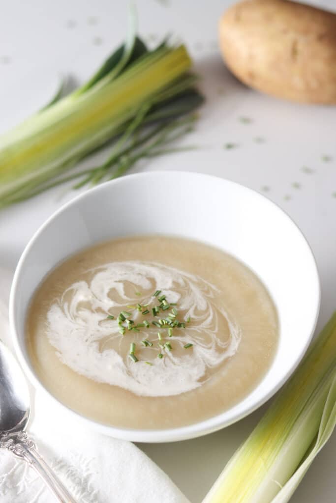 leek or onion and potato soup Potage Parmentier