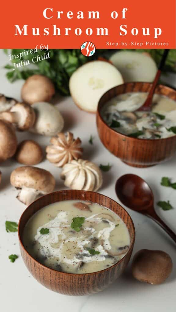 Easy Simple Cream of Mushroom Soup is perfect to make ahead for week night dinners or lunch.  It's Keto friendly too!