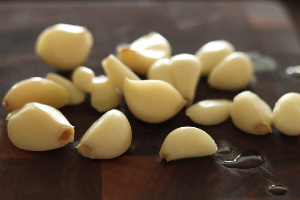 blanched peeled garlic cloves