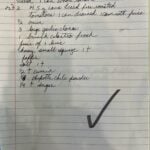 handwritten recipe card with salsa recipe